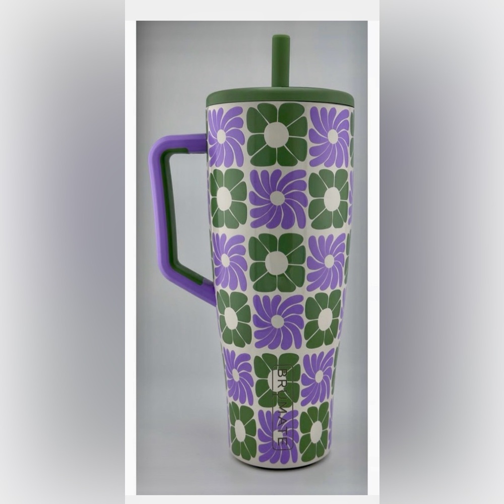 BRUMATE 40oz. Era 100% Leakproof Straw Tumbler in Purple & Green Pattern NWT